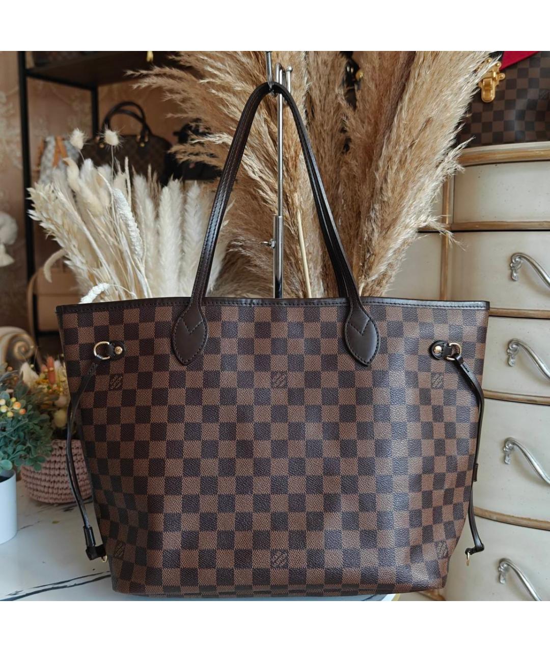 LOUIS VUITTON Коричневая сумка с короткими ручками, фото 9