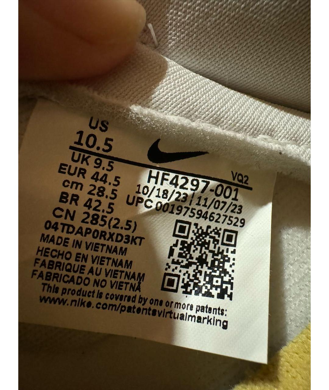 NIKE Серые текстильные низкие кроссовки / кеды, фото 8