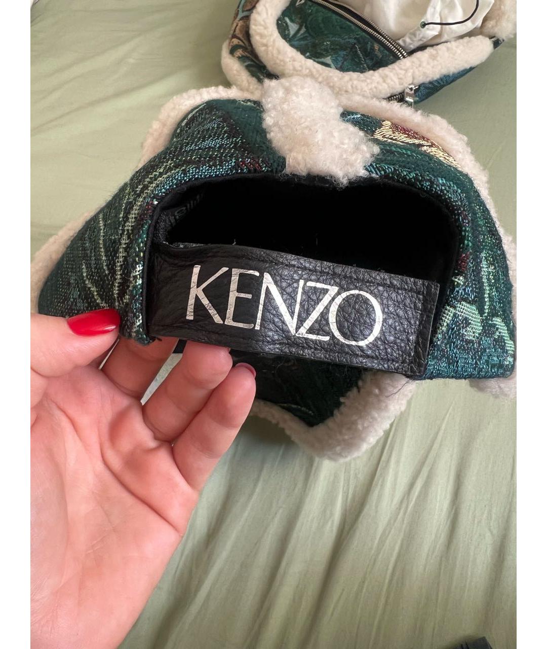 KENZO Зеленая кепка, фото 4