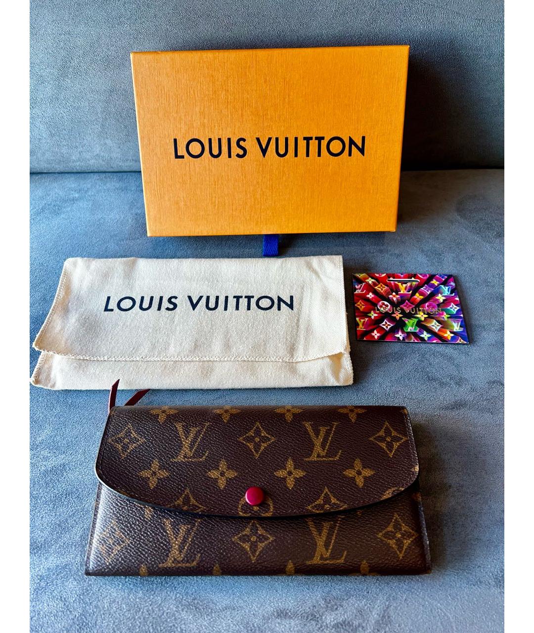 LOUIS VUITTON Коричневый кошелек, фото 2