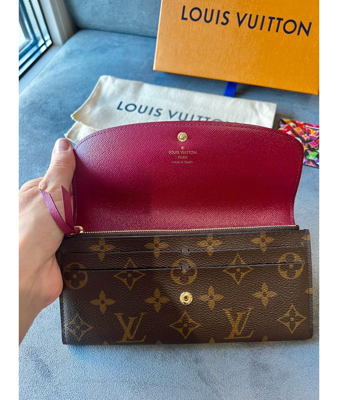 LOUIS VUITTON Коричневый кошелек, фото 4