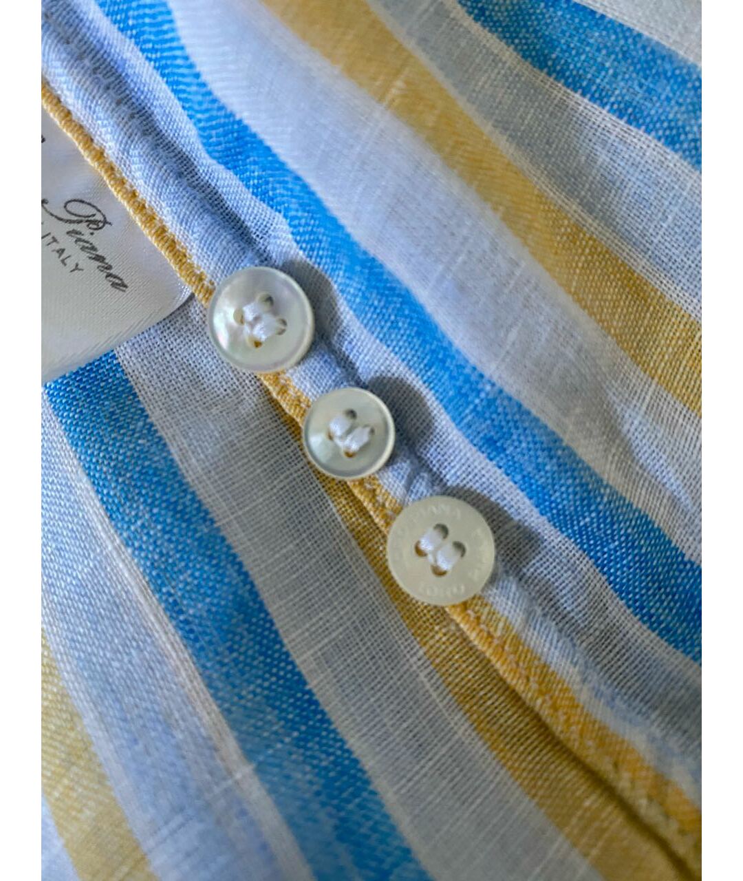 LORO PIANA Мульти льняная кэжуал рубашка, фото 5