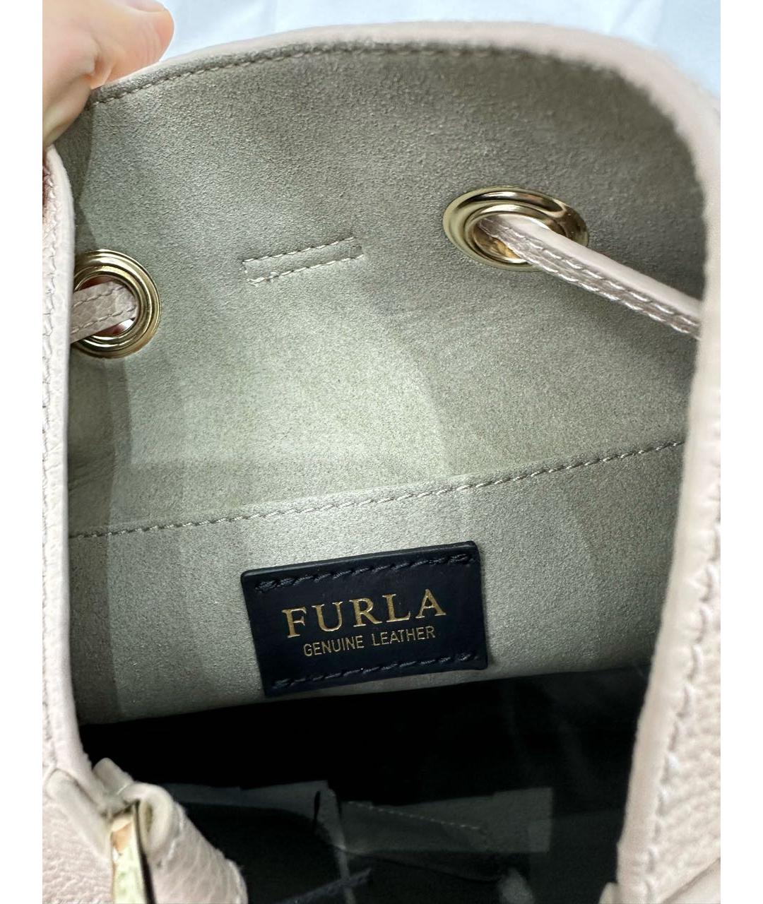 FURLA Бежевая кожаная сумка тоут, фото 2