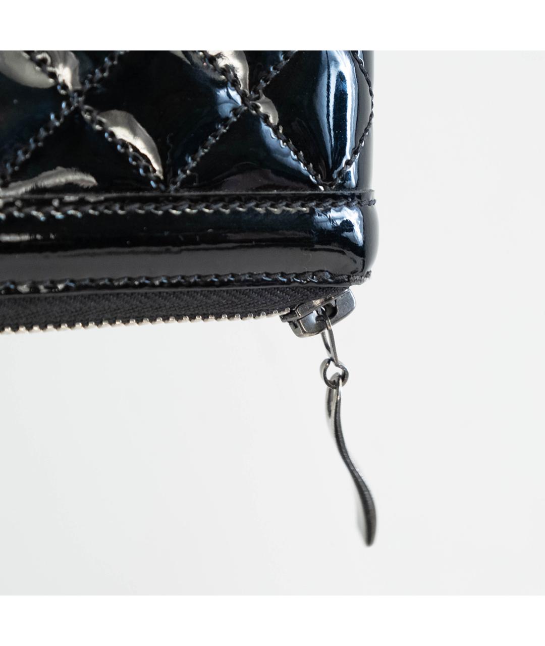 BURBERRY Черный кошелек из лакированной кожи, фото 6