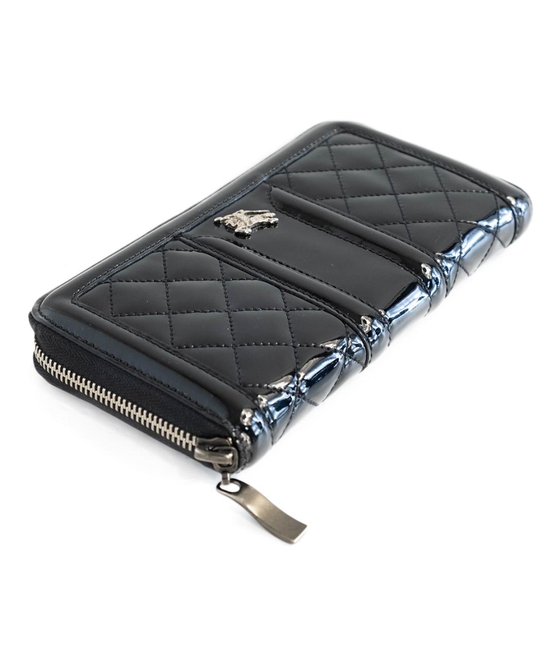 BURBERRY Черный кошелек из лакированной кожи, фото 3