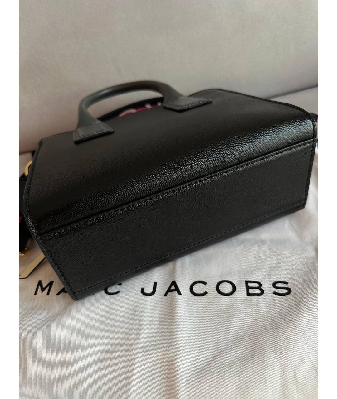 MARC JACOBS Черная кожаная сумка с короткими ручками, фото 3