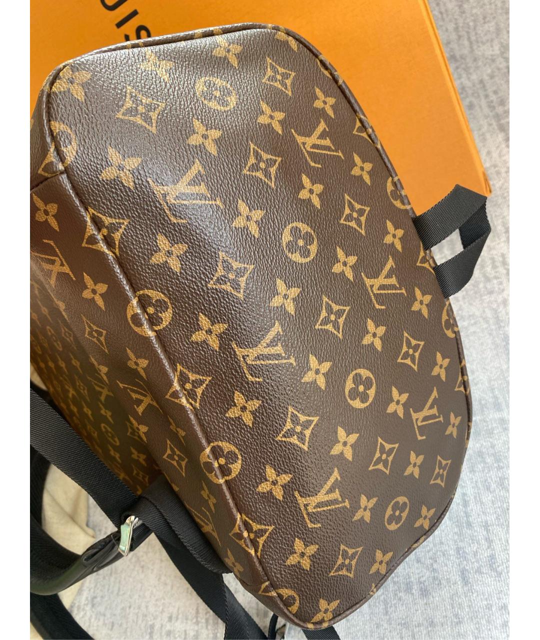 LOUIS VUITTON Коричневый рюкзак из искусственной кожи, фото 7