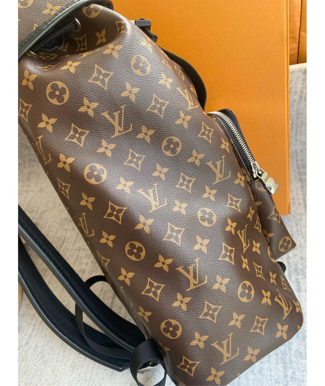 LOUIS VUITTON Коричневый рюкзак из искусственной кожи, фото 4