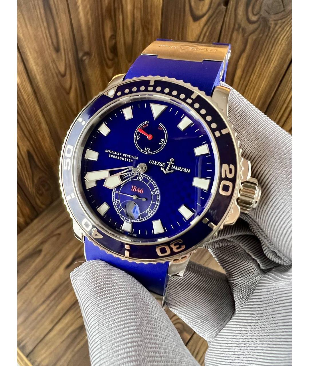 Ulysse Nardin Синие часы из белого золота, фото 2