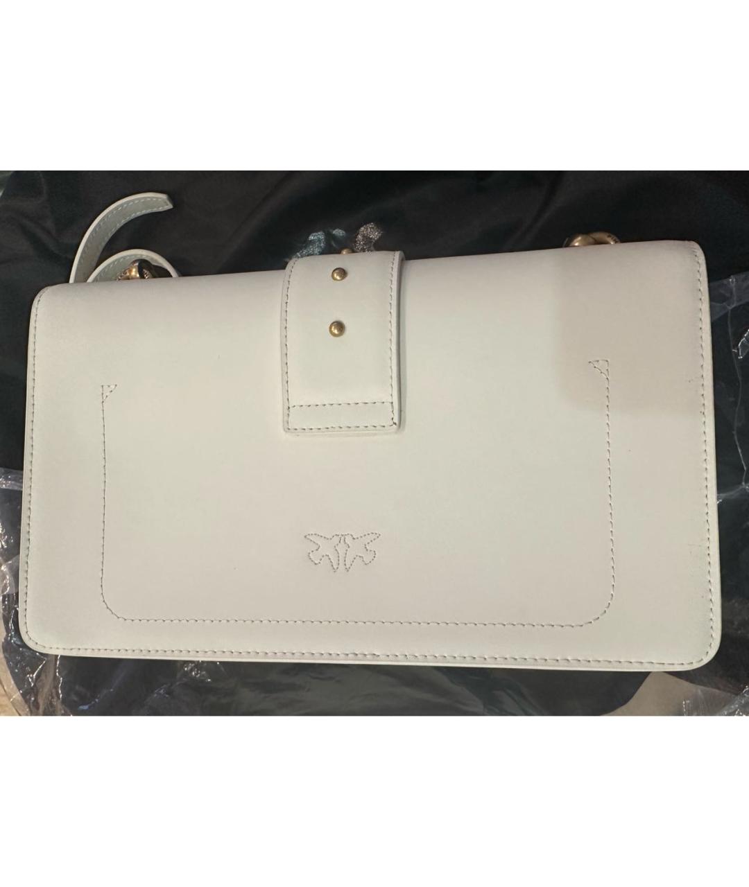 PINKO Бежевая кожаная сумка через плечо, фото 8