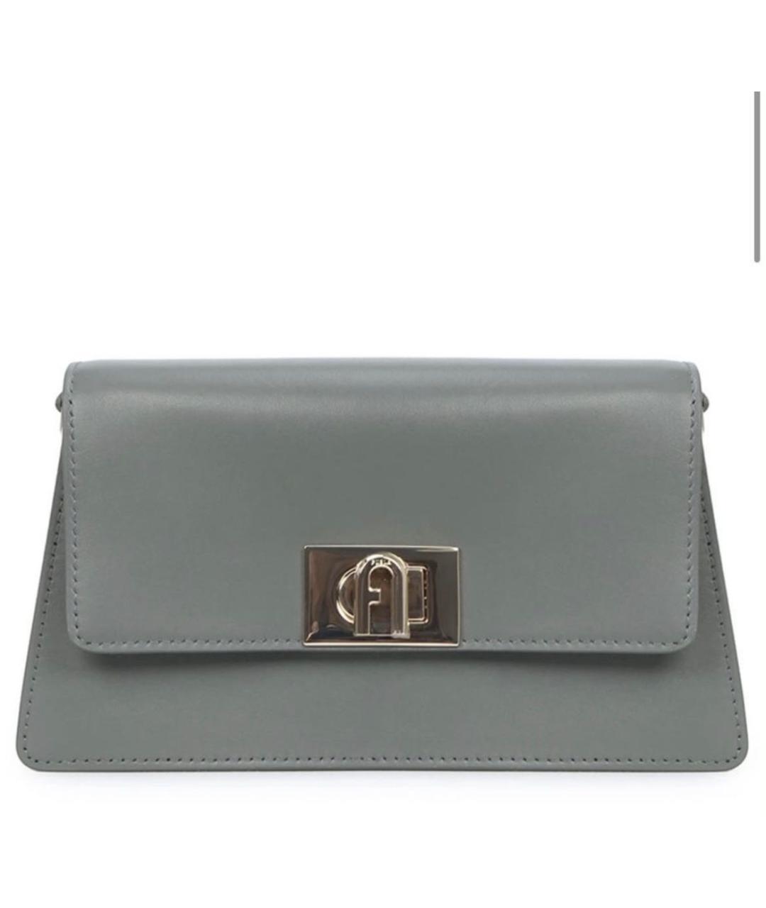 FURLA Зеленая кожаная сумка через плечо, фото 8