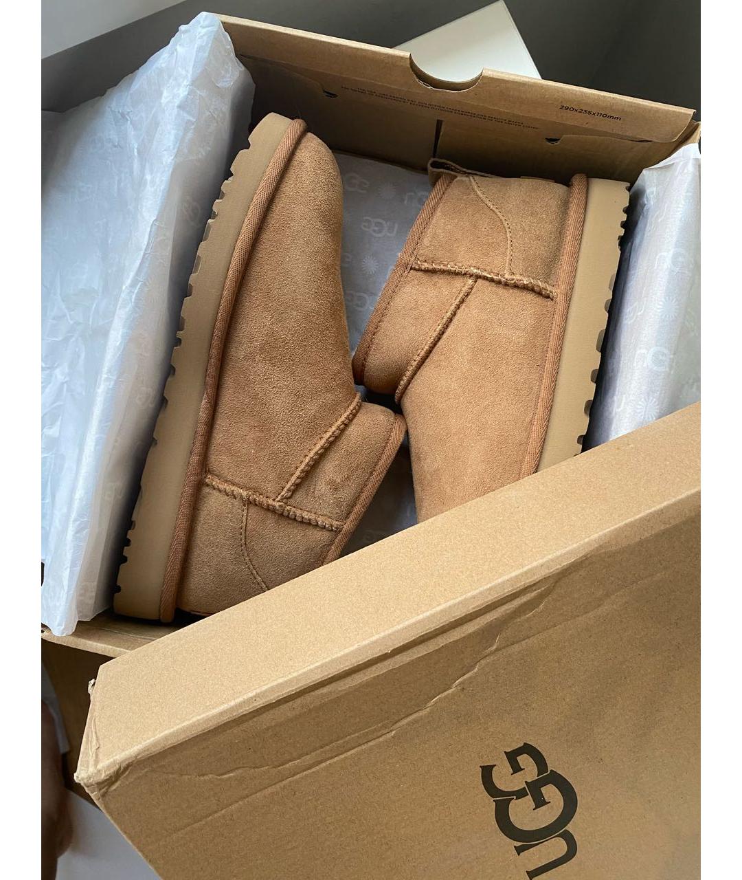 UGG AUSTRALIA Горчичные замшевые полусапоги, фото 2