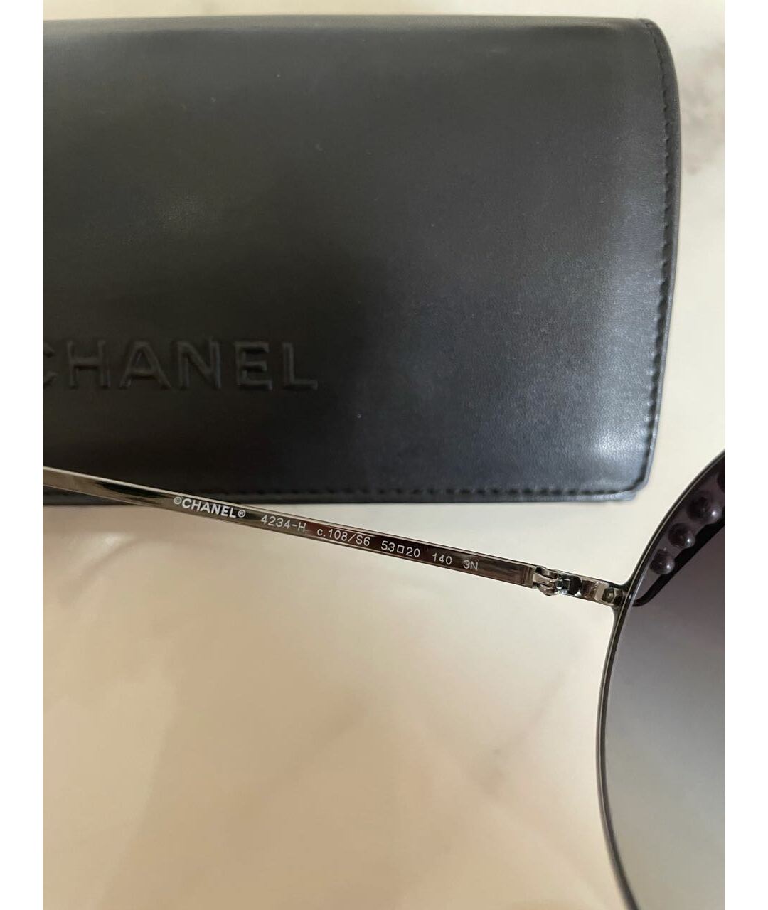 CHANEL PRE-OWNED Черные солнцезащитные очки, фото 4