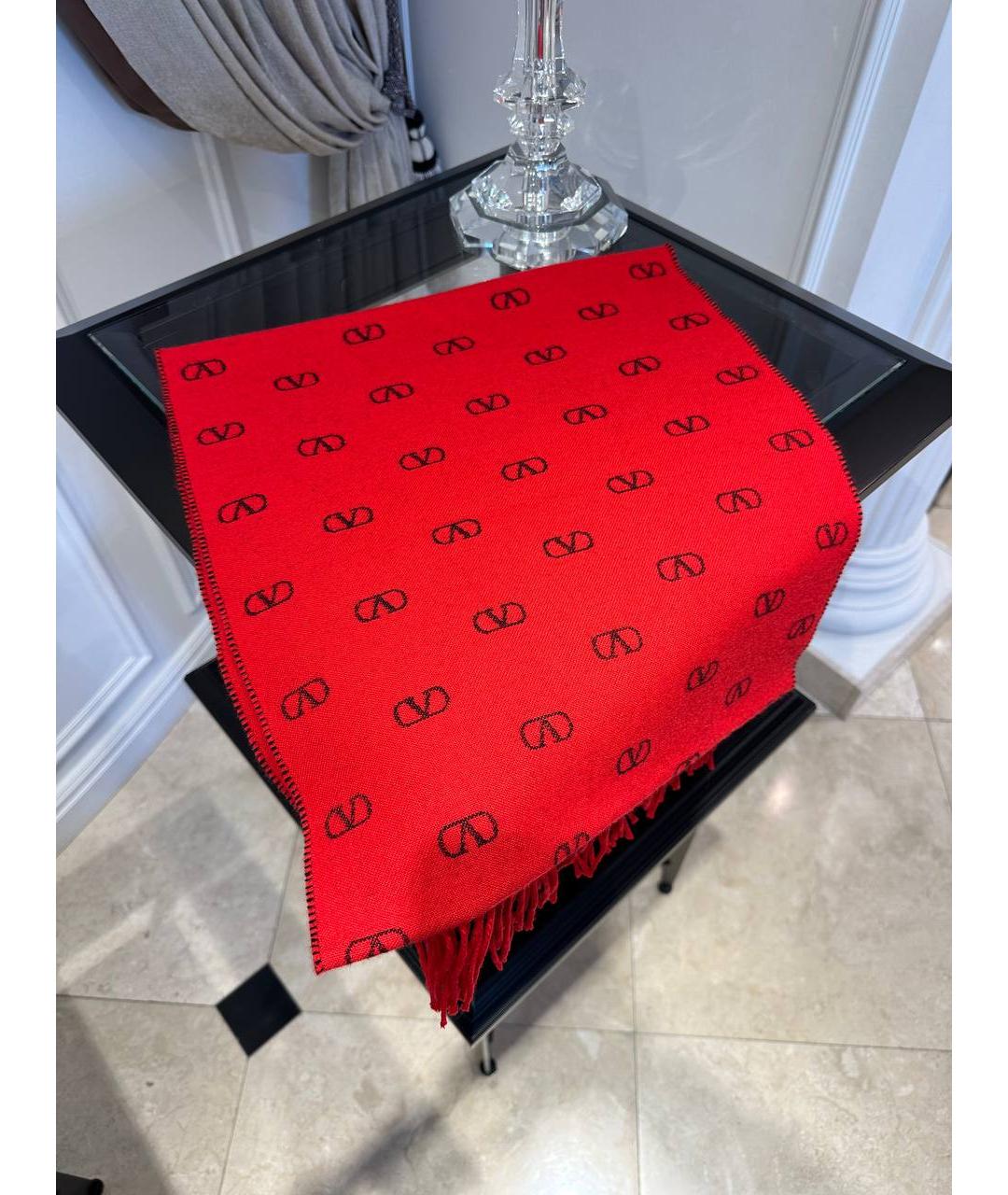 VALENTINO Красный шарф, фото 3