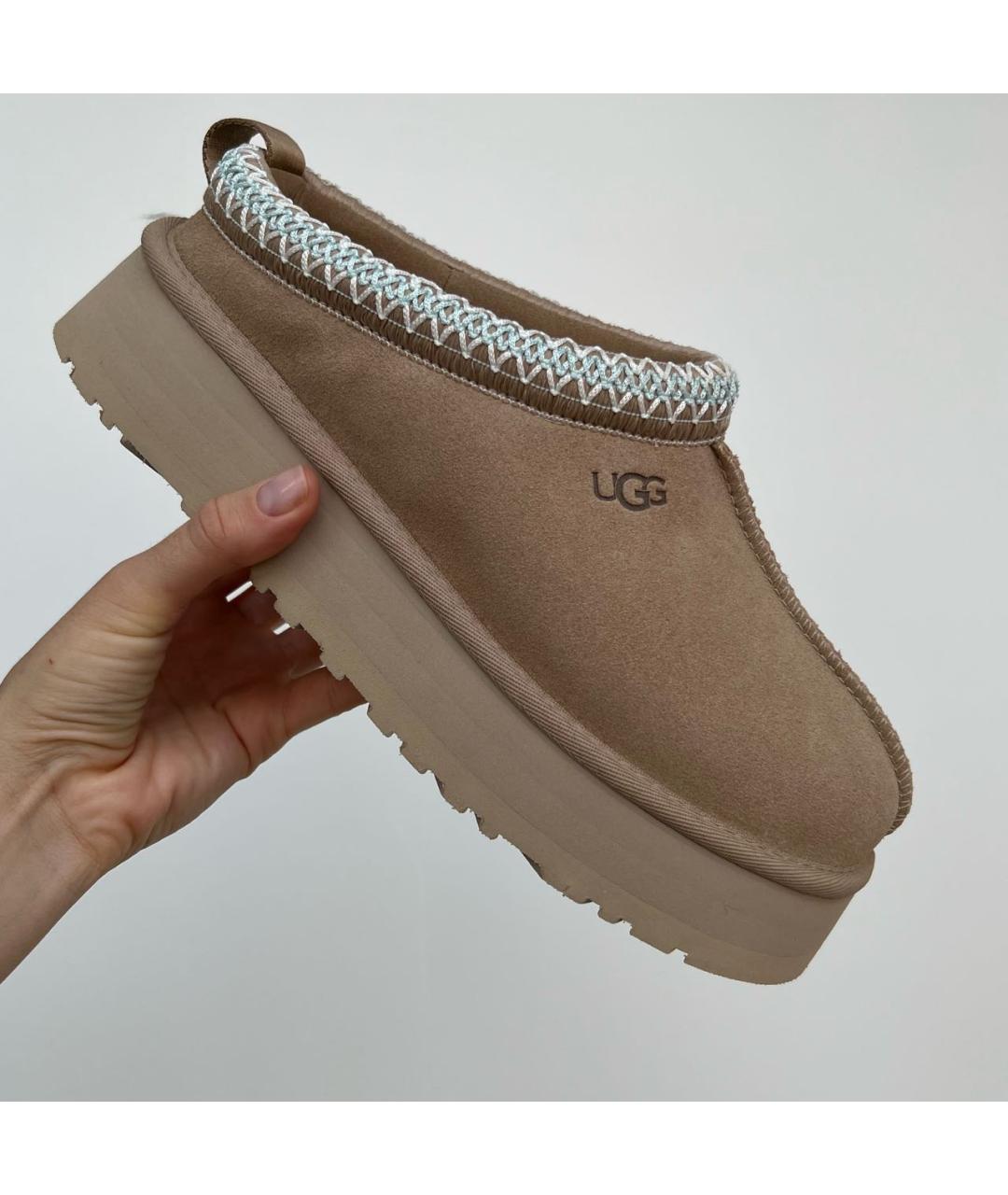 UGG AUSTRALIA Бежевые замшевые ботинки, фото 4