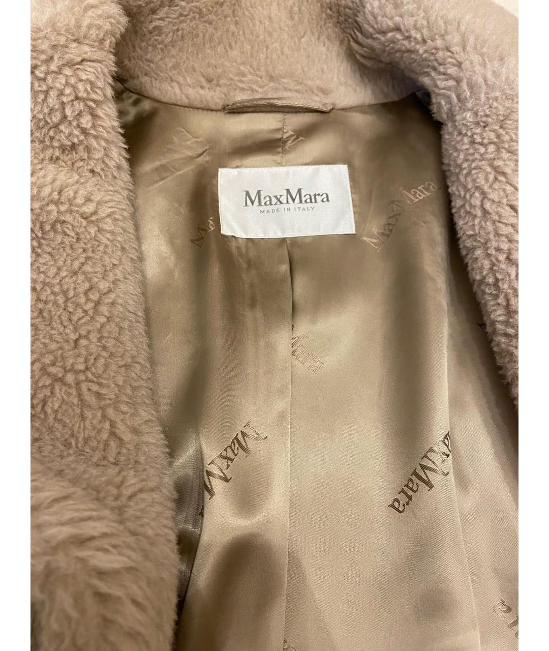 MAX MARA Бежевая шерстяная шуба, фото 6