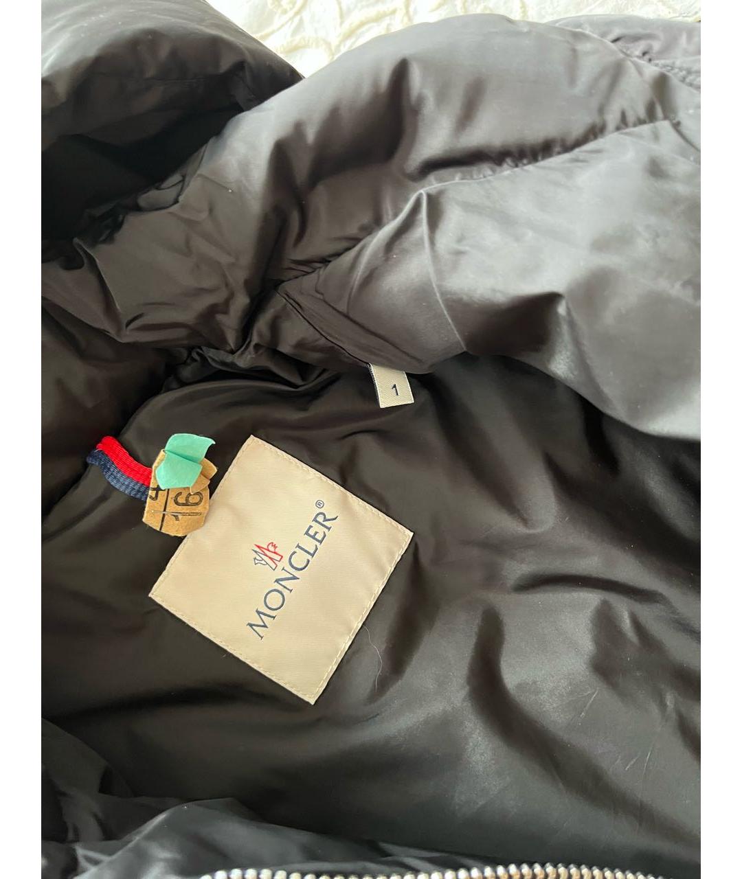 MONCLER Черный пуховик, фото 3