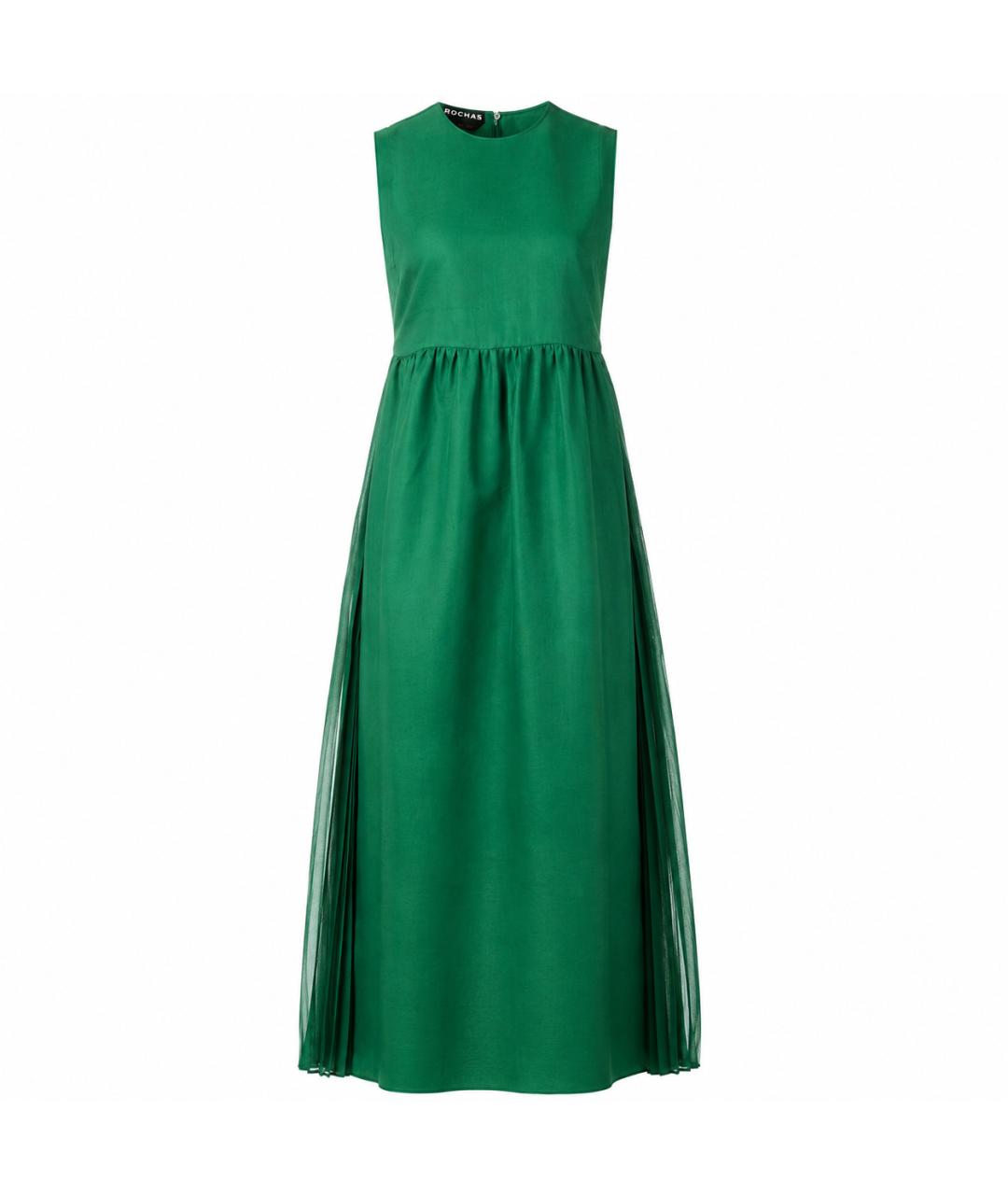 ROCHAS Зеленое хлопковое коктейльное платье, фото 1