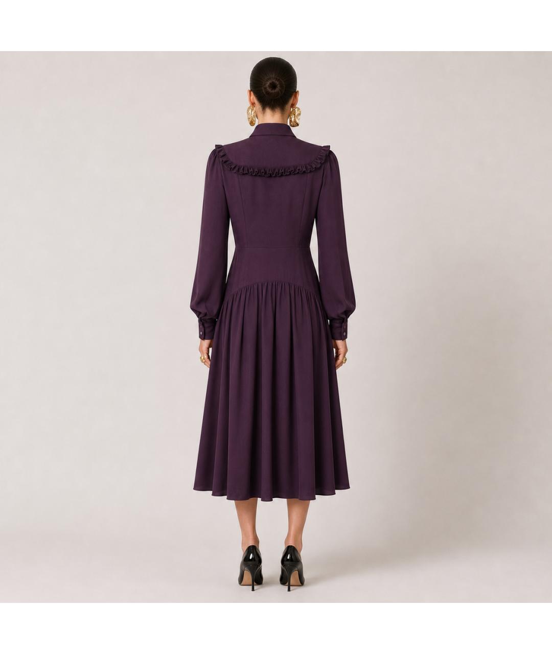 ROCHAS Фиолетовое вискозное вечернее платье, фото 6