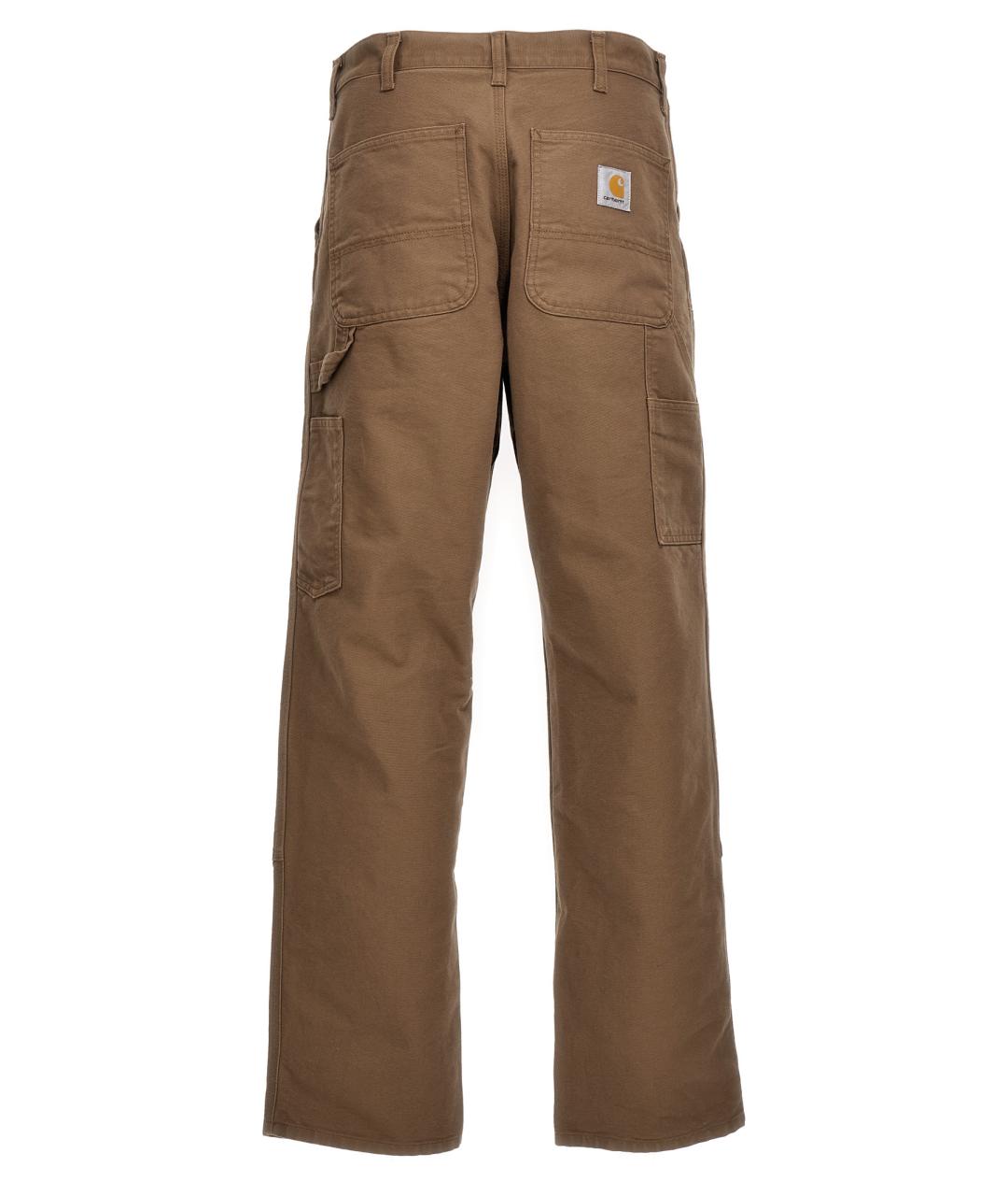 CARHARTT WIP Коричневые хлопковые повседневные брюки, фото 2