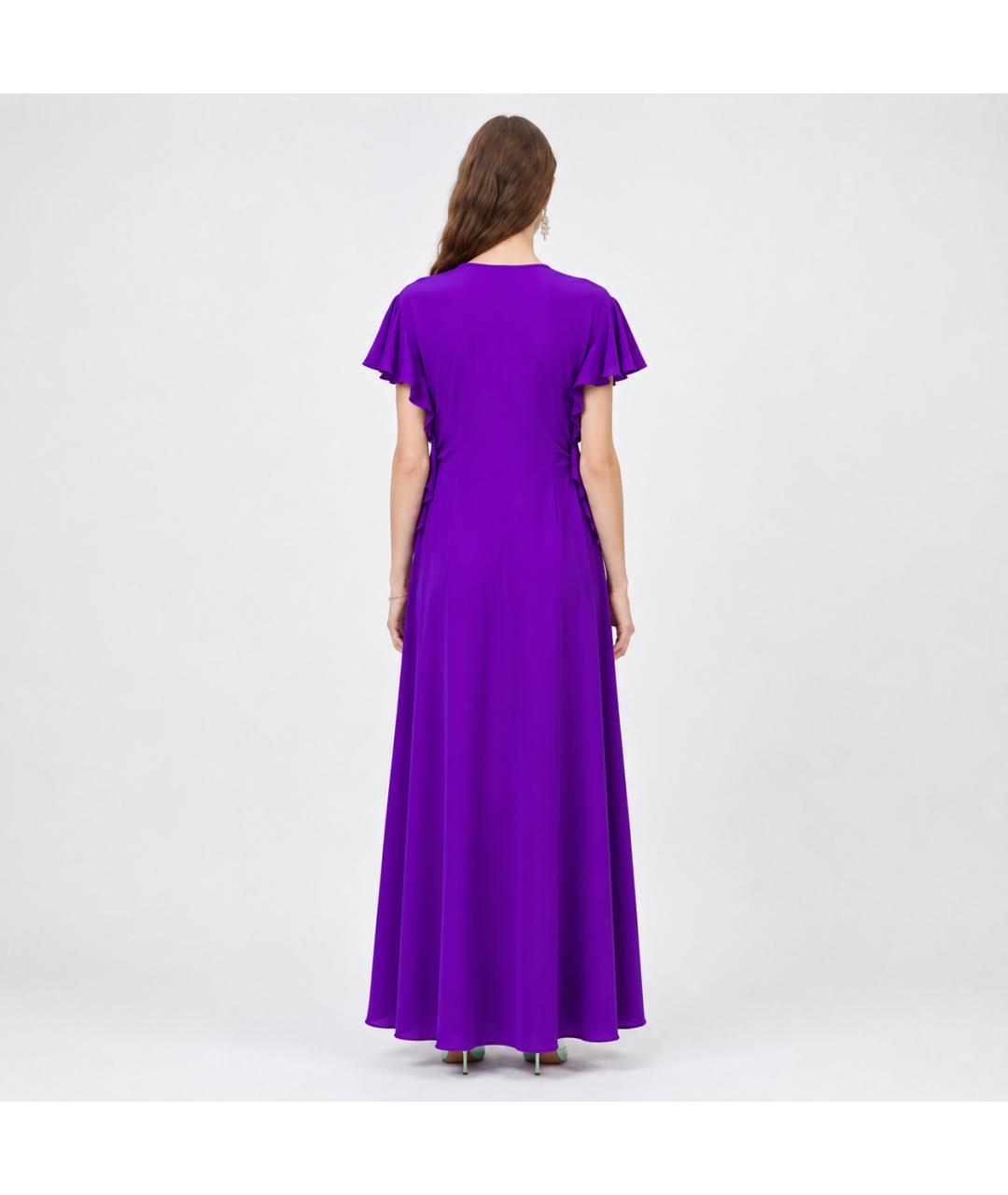 ROCHAS Фиолетовое шелковое вечернее платье, фото 5