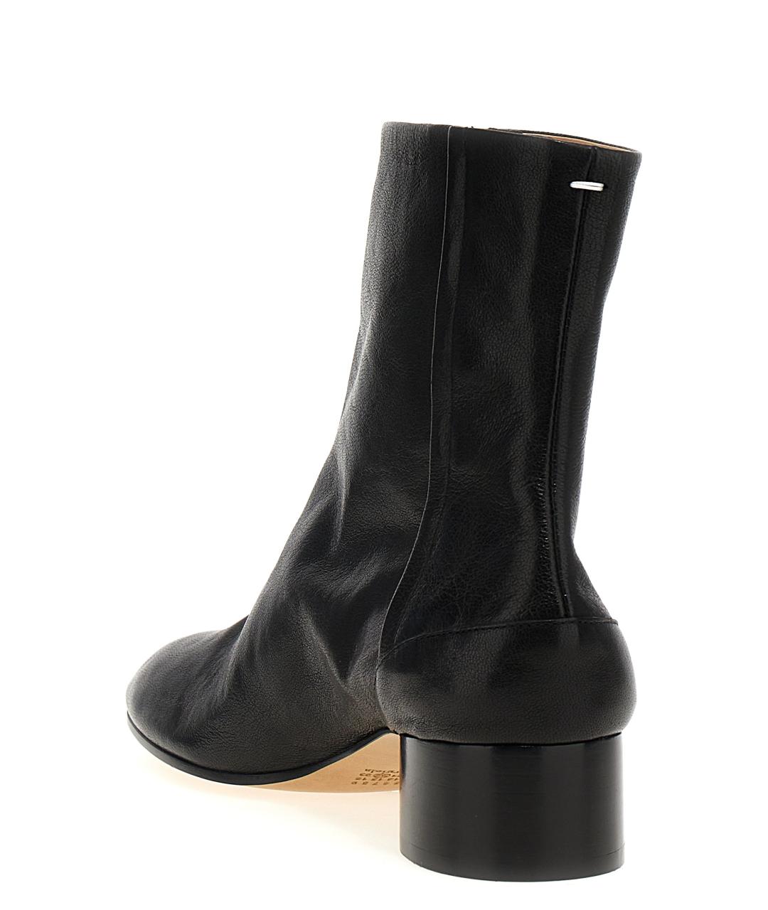 MAISON MARGIELA Черные кожаные ботильоны, фото 3