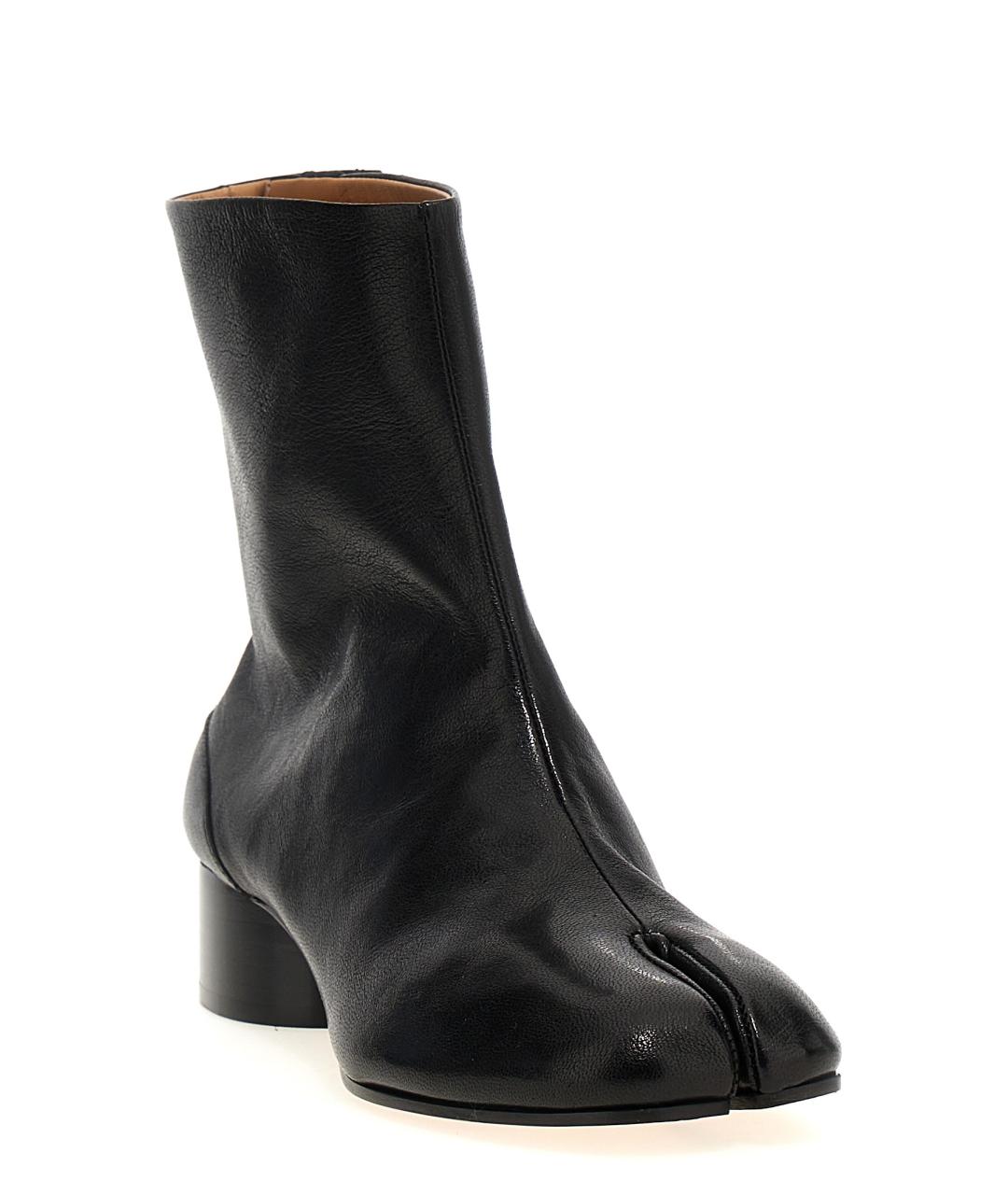 MAISON MARGIELA Черные кожаные ботильоны, фото 2