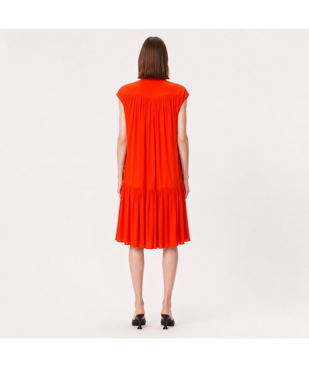 ROCHAS Красное шелковое коктейльное платье, фото 5