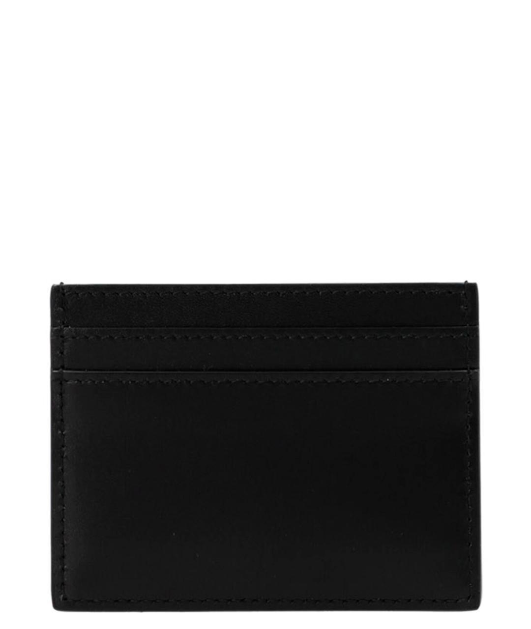 SAINT LAURENT Черный кожаный кардхолдер, фото 2