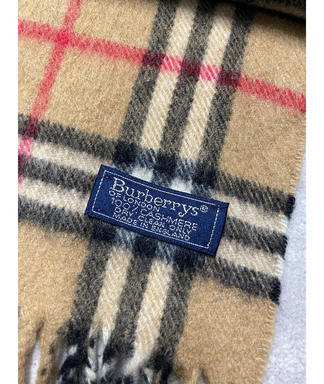 BURBERRY Бежевый кашемировый шарф, фото 2