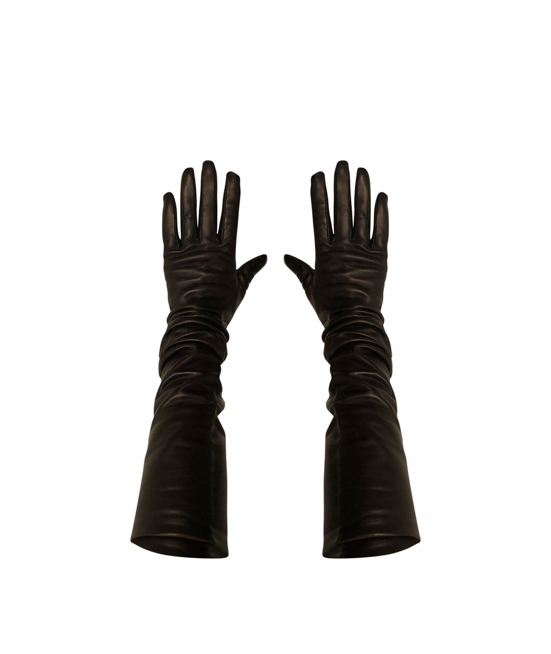 SALVATORE FERRAGAMO Черные кожаные перчатки, фото 1