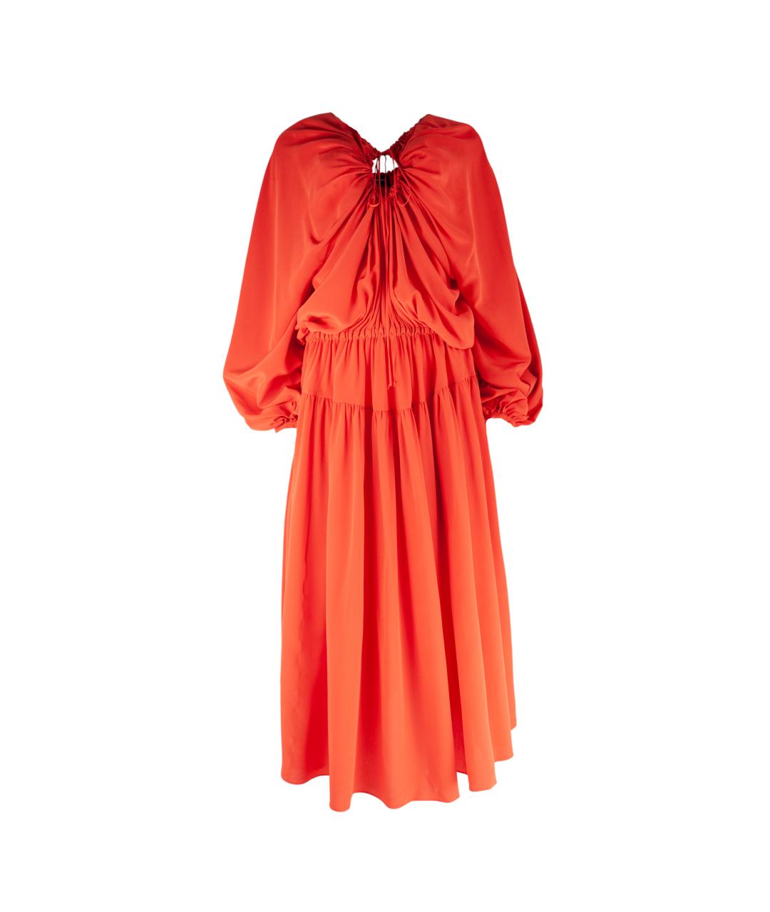 ROCHAS Коралловое шелковое повседневное платье, фото 1