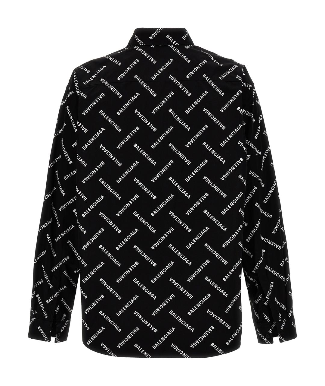 BALENCIAGA Черная хлопковая кэжуал рубашка, фото 2