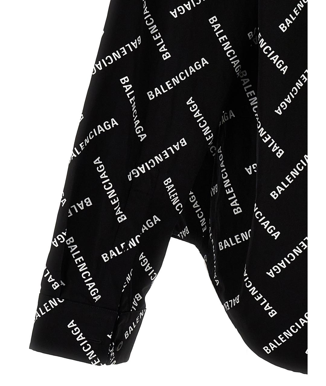 BALENCIAGA Черная хлопковая кэжуал рубашка, фото 4