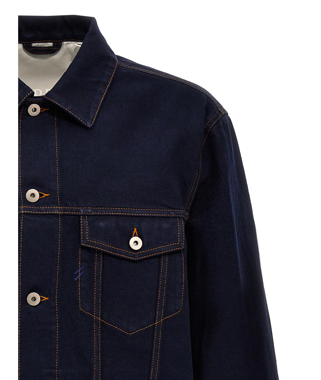 BURBERRY Темно-синяя хлопковая куртка, фото 3