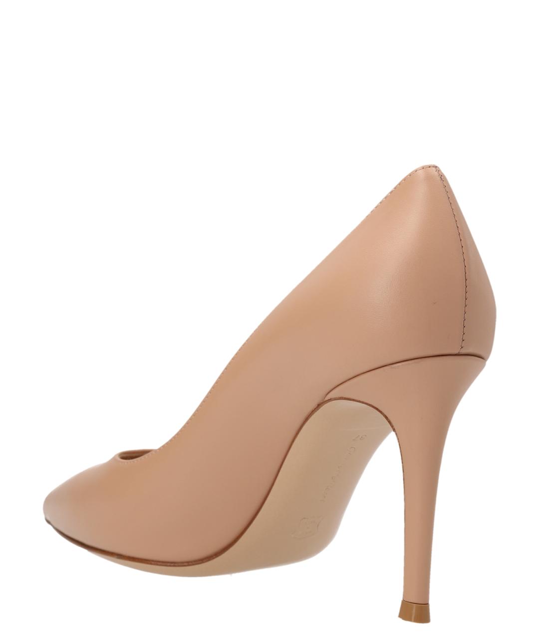 GIANVITO ROSSI Бежевые кожаные туфли, фото 2