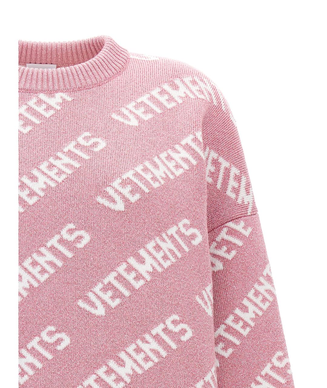 VETEMENTS Розовый вискозный джемпер / свитер, фото 3