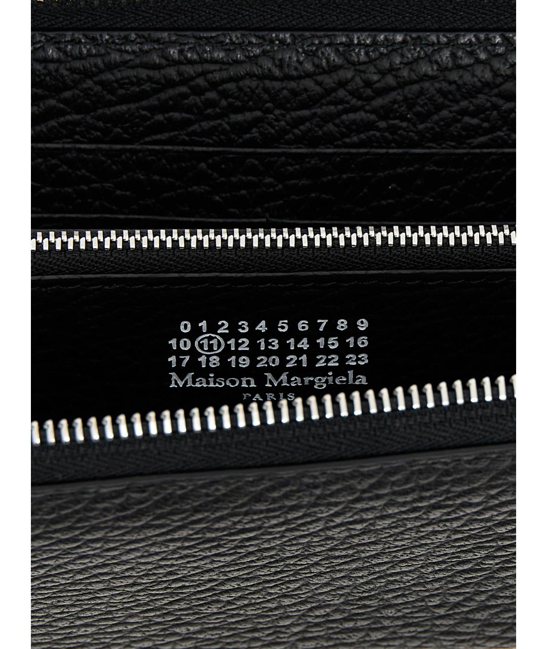 MAISON MARGIELA Черный кожаный кошелек, фото 3
