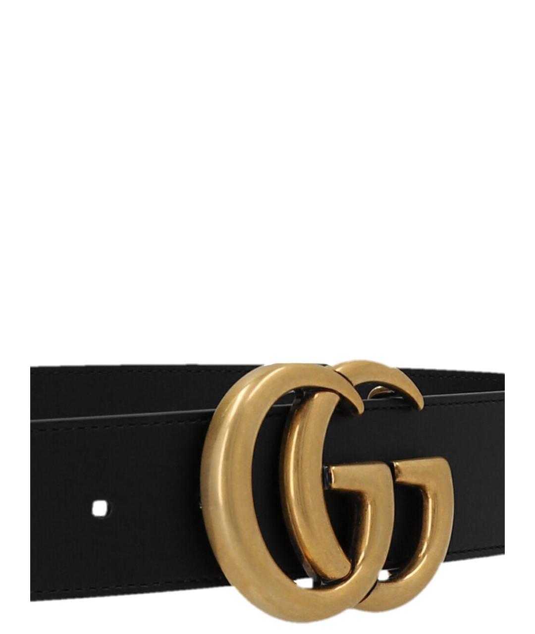 GUCCI Черный кожаный ремень, фото 3