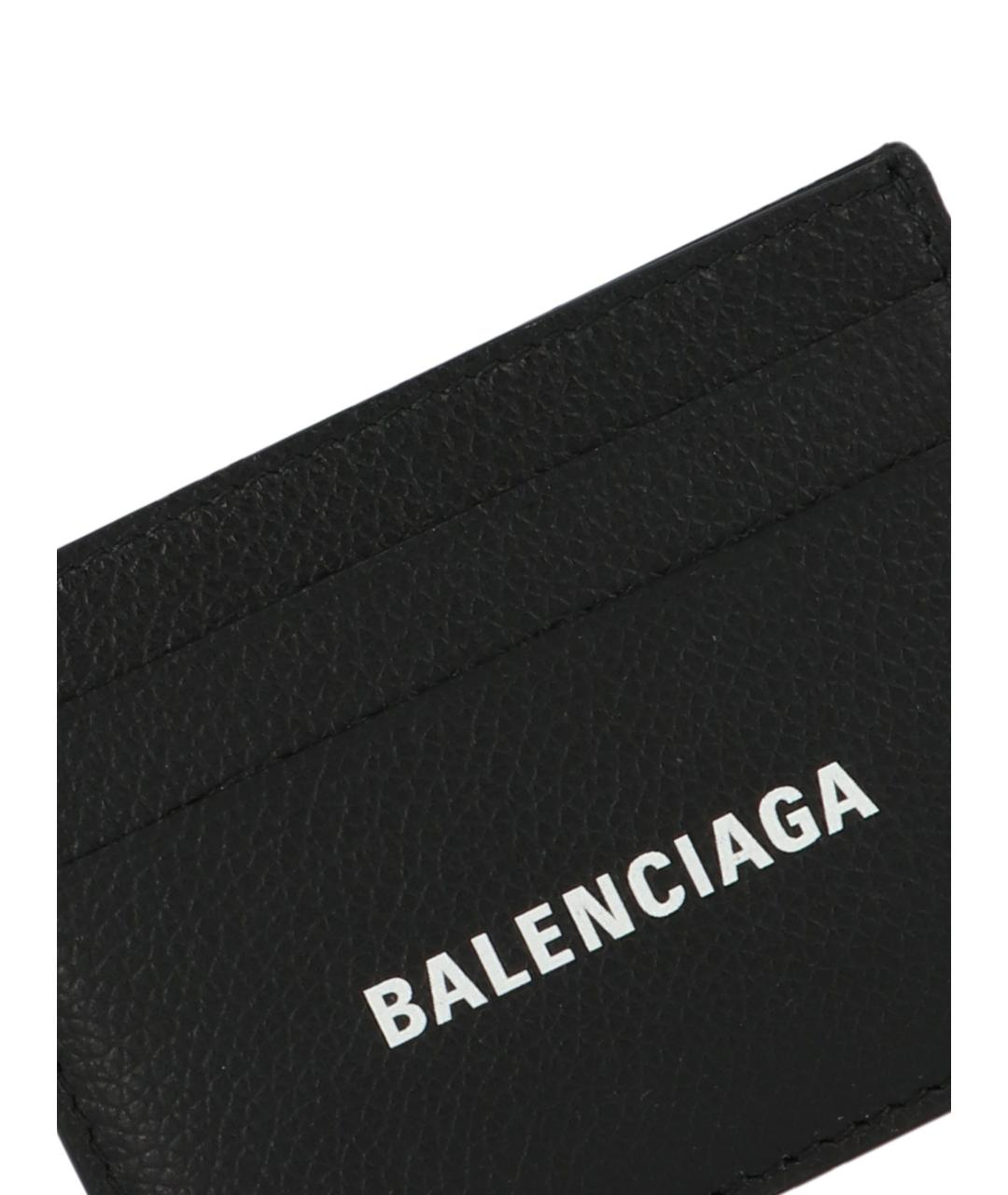 BALENCIAGA Черный кожаный кардхолдер, фото 3