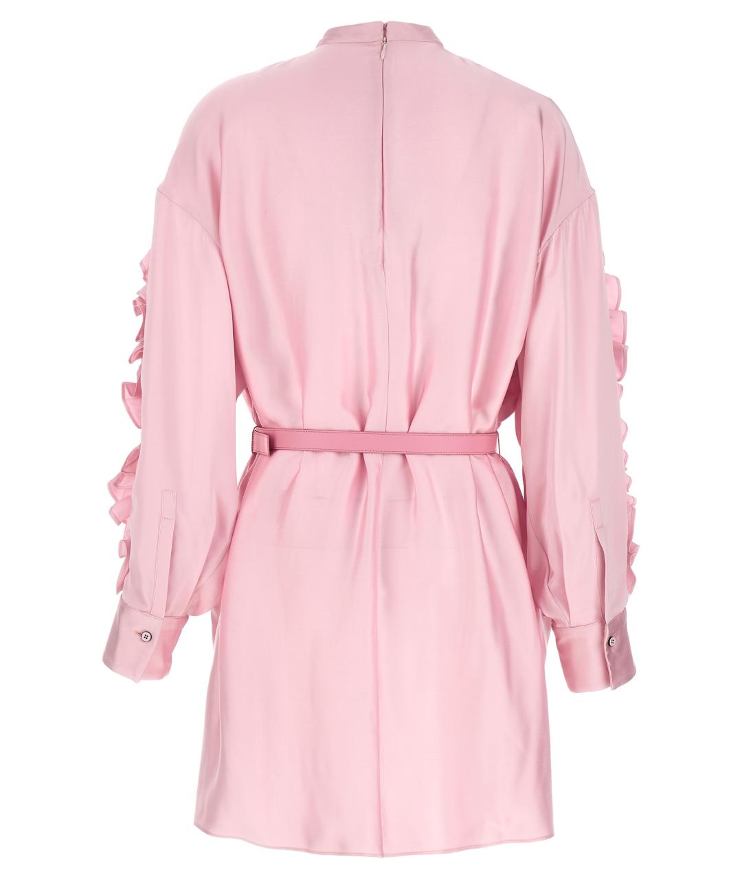JIL SANDER Розовое вискозное повседневное платье, фото 2