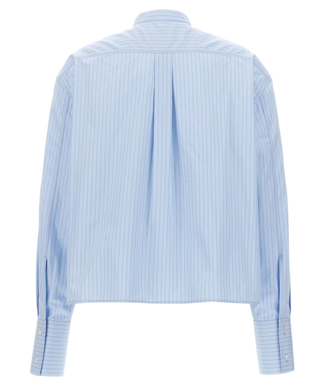 JIL SANDER Голубая хлопковая блузы, фото 2
