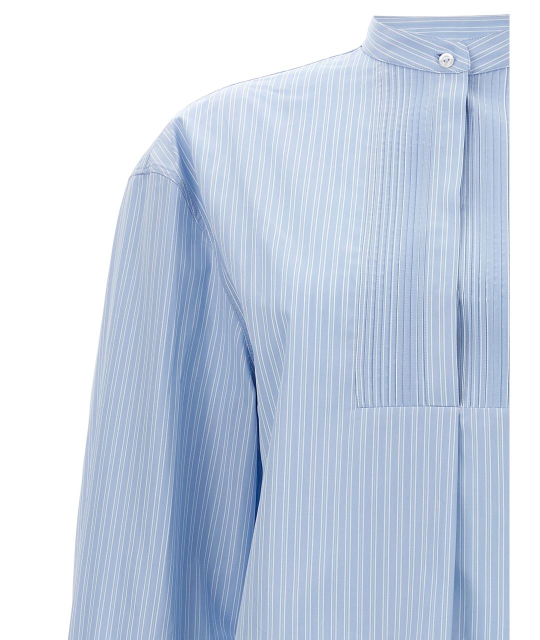 JIL SANDER Голубая хлопковая блузы, фото 3