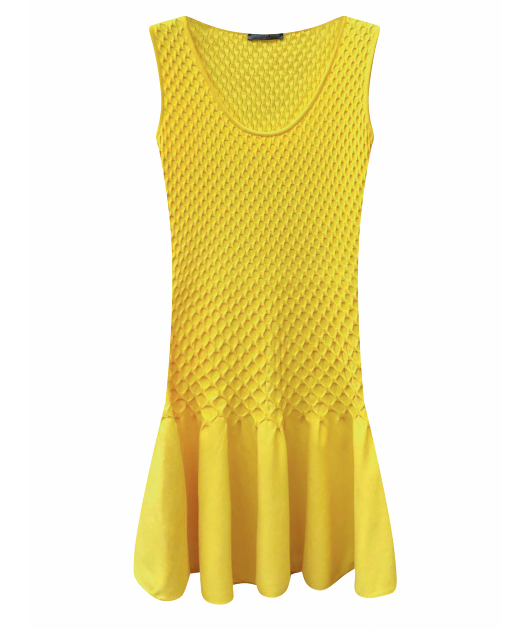 ALEXANDER MCQUEEN Желтое коктейльное платье, фото 1