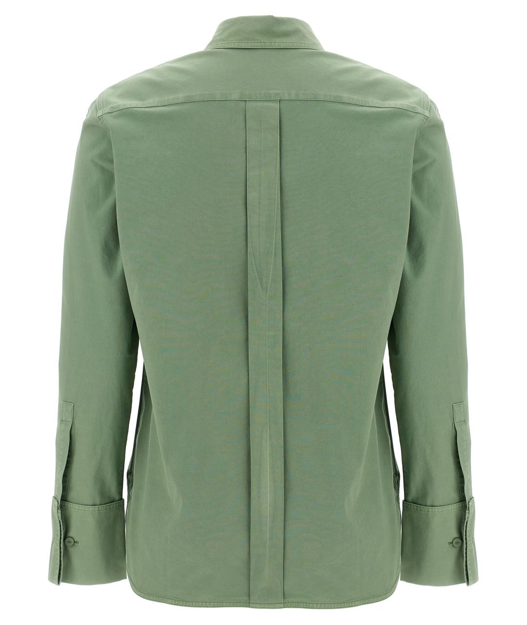 MAX MARA Зеленая хлопковая рубашка, фото 2