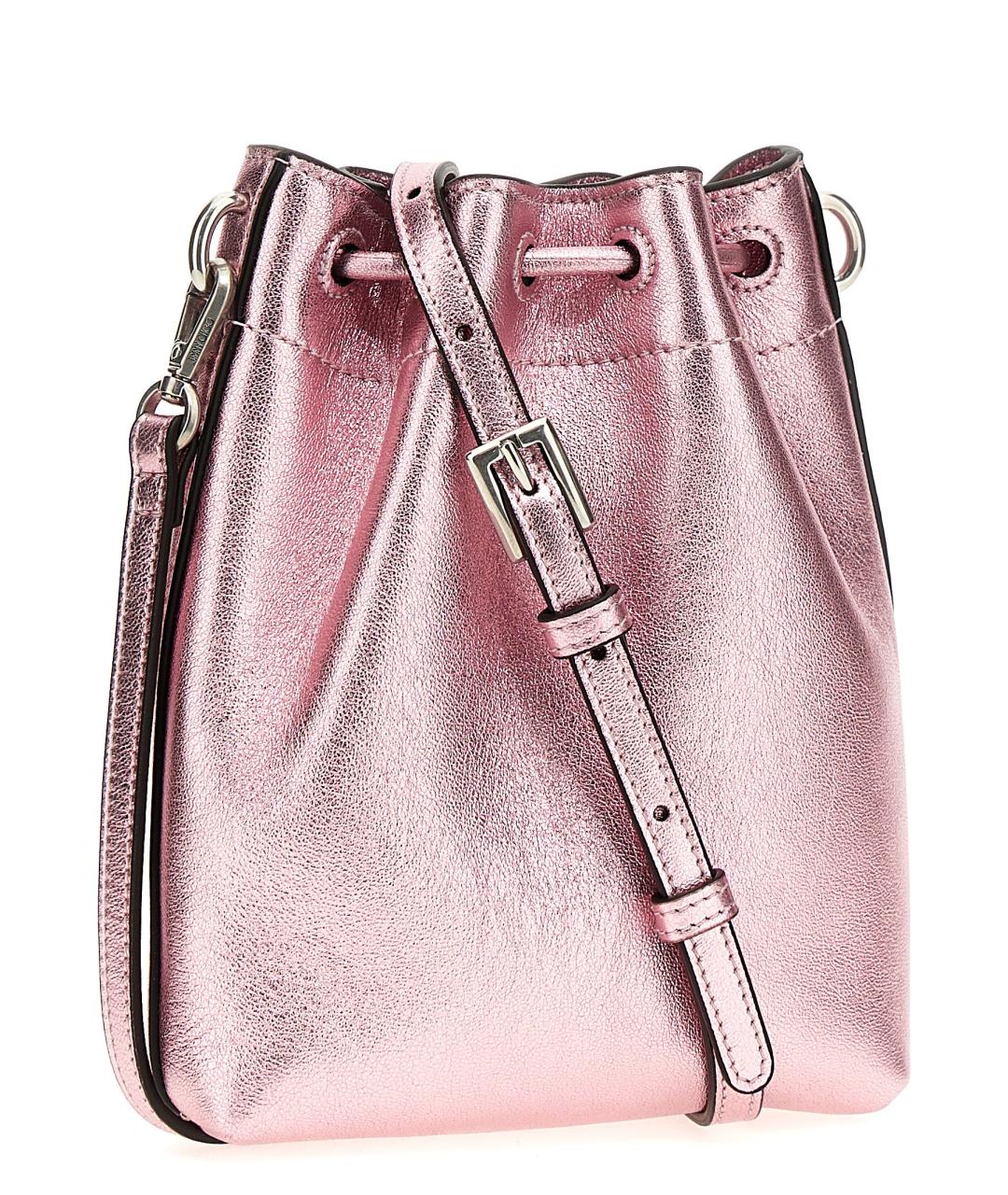 JIMMY CHOO Розовая кожаная сумка через плечо, фото 2