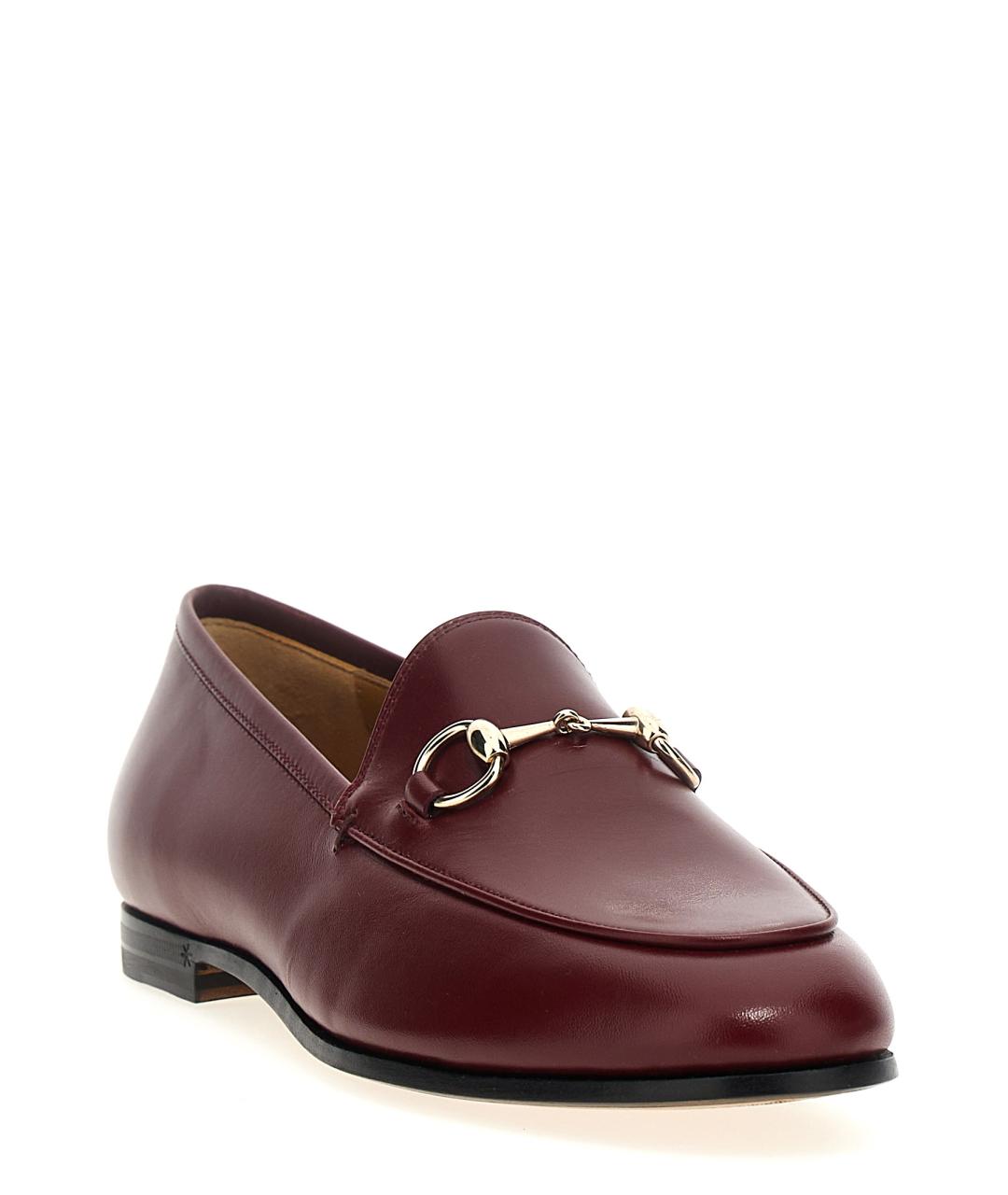 GUCCI Бордовые кожаные лоферы, фото 2