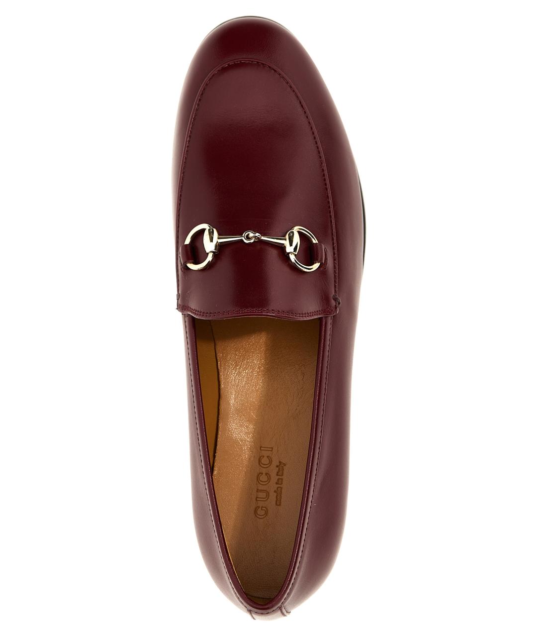 GUCCI Бордовые кожаные лоферы, фото 4