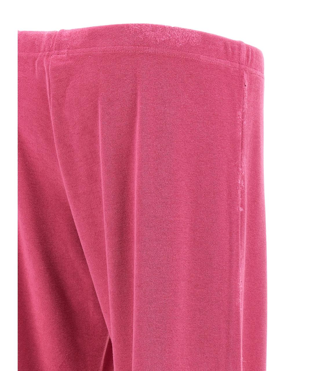BALENCIAGA Фуксия хлопковые прямые брюки, фото 4