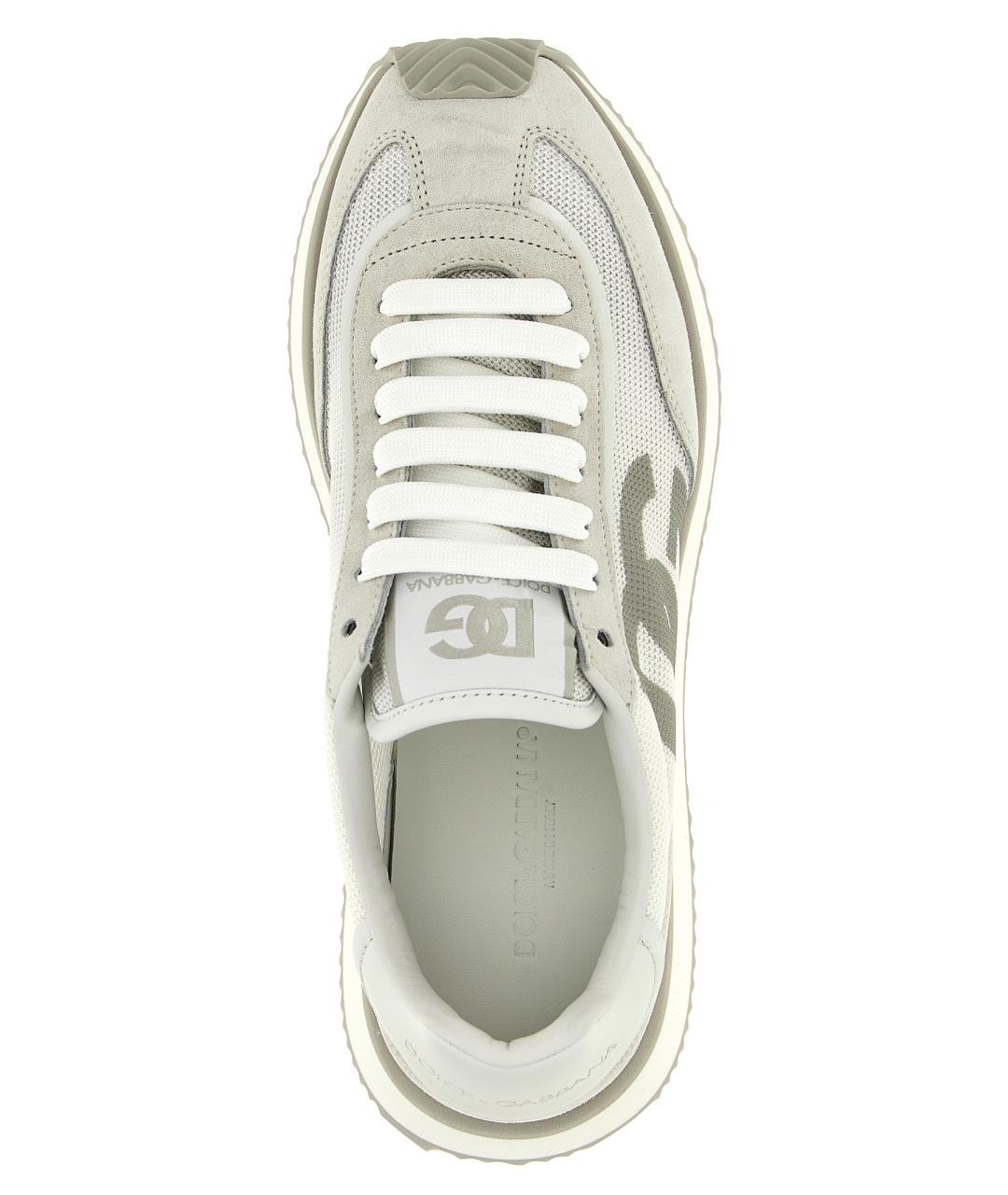 DOLCE&GABBANA Серые замшевые низкие кроссовки / кеды, фото 4